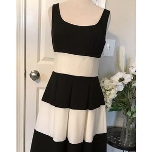 Ralph Lauren Stripped Black/White Sleeveless Dress, Size 6 ~ Excellent